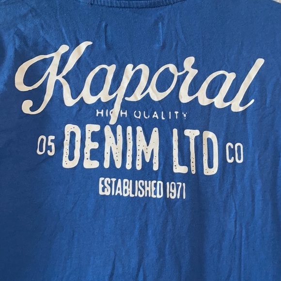 Kaporal Jeans V-Neck Short Sleeve Graphic Print T-Shirt - Picture 5 of 8